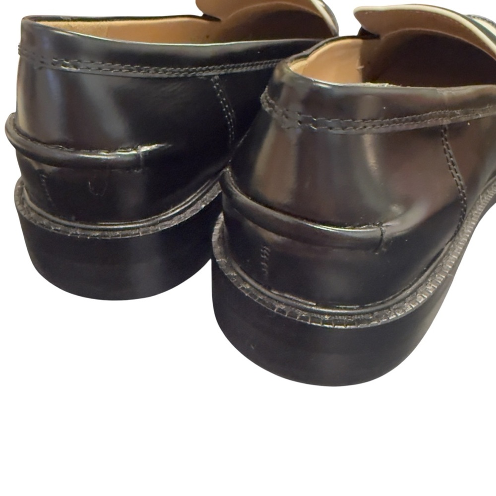 Sam Edelman Women’s Colin Black and White Leather Penny Loafers Size 9 - Picture 10 of 14